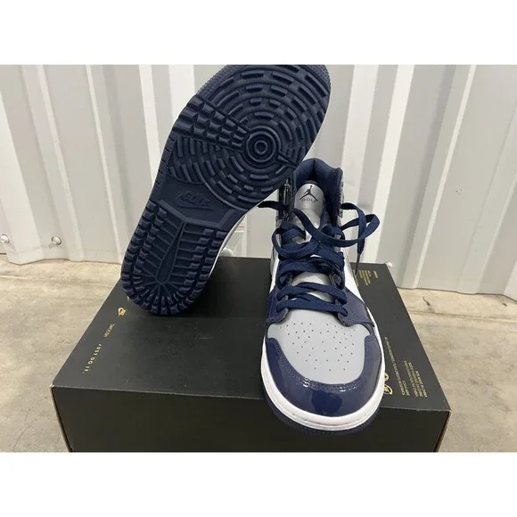 New Nike Jordan 1 Retro High Golf Shoes Patent Midnight Navy  display picture 2
